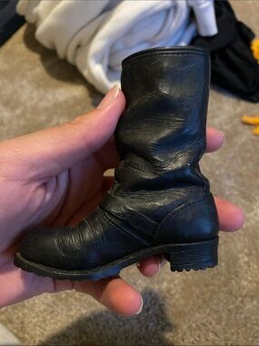 Just the Right Shoe Miniature Boot (one boot is chipped)